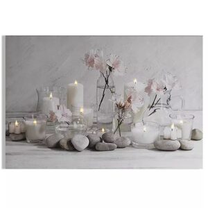 serenity led canvas graham & brown with the led lights on