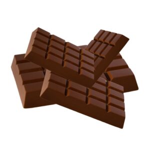 chocolate bars stacked up