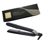 GHD hair straighteners next to the box
