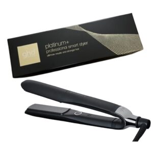 GHD hair straighteners next to the box