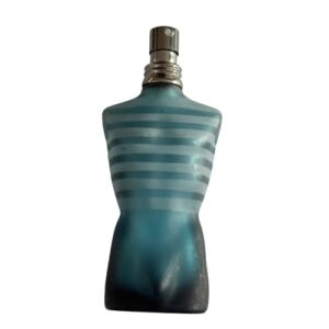 Bottle of Le Male by John Paul Gaultier with the top off