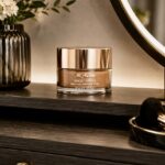 Jar of M. Asam 4 In 1 foundation on a shelf