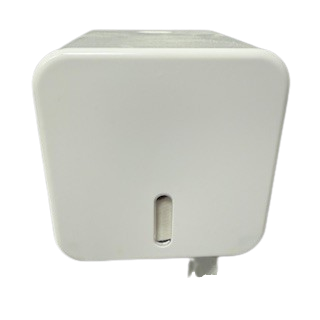 toilet roll holder white with toilet roll in